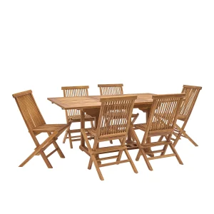 Alternative view of Salon de jardin en teck huilé 6-8 personnes avec table extensible