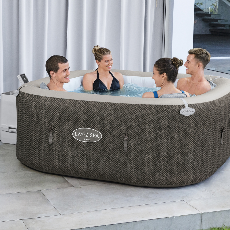 Spa gonflable carré Lay-Z-Spa Cabo HydroJet avec WiFi 4-6 personnes – Image 2