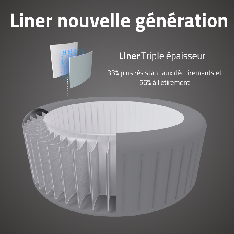 Spa gonflable carré Lay-Z-Spa Cabo HydroJet avec WiFi 4-6 personnes – Image 4