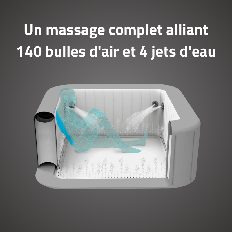 Spa gonflable carré Lay-Z-Spa Cabo HydroJet avec WiFi 4-6 personnes – Image 5