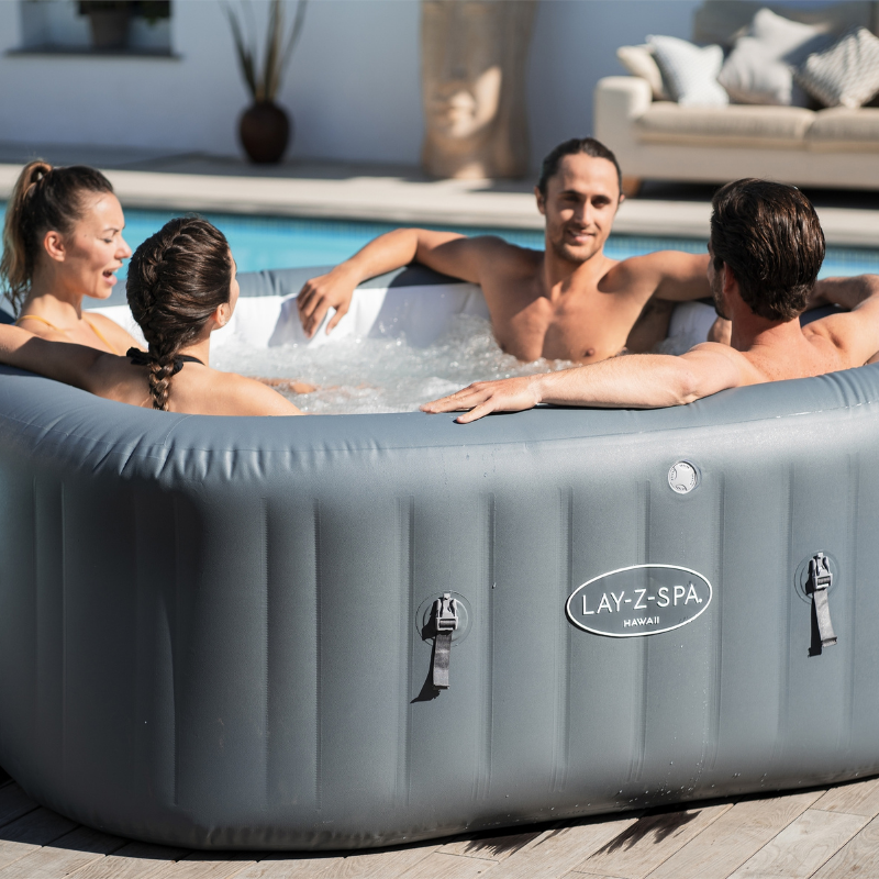 Spa gonflable carré Lay-Z-Spa Hawaii HydroJet Pro 4-6 personnes – Image 2