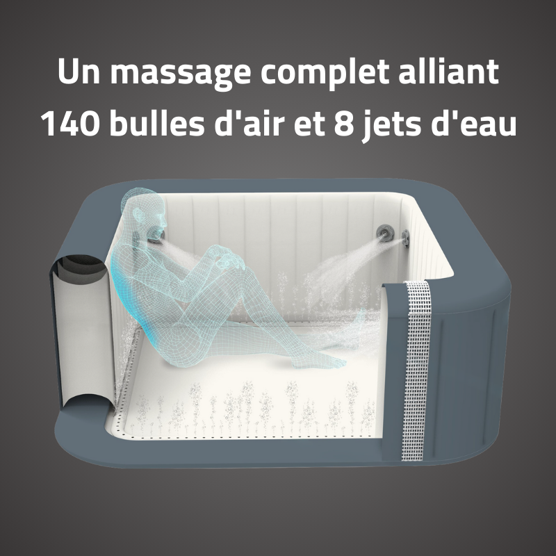 Spa gonflable carré Lay-Z-Spa Hawaii HydroJet Pro 4-6 personnes – Image 5
