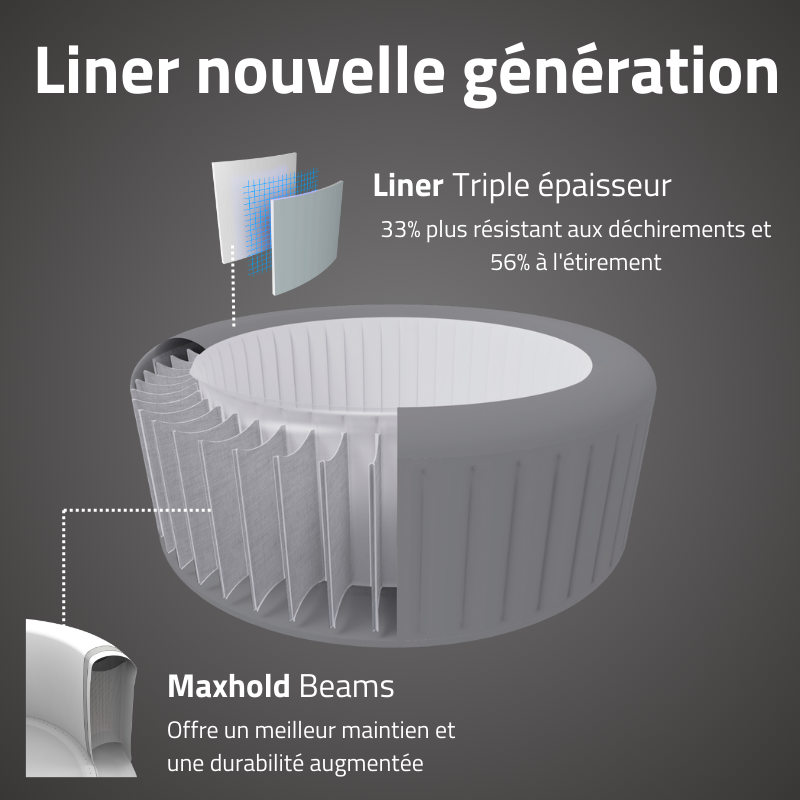 Spa gonflable carré Lay-Z-Spa Maldives Smart Luxe HydroJet Pro avec WiFi 5-7 personnes – Image 4