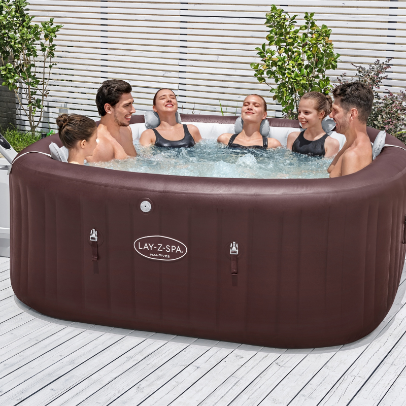 Spa gonflable carré Lay-Z-Spa Maldives Smart Luxe HydroJet Pro avec WiFi 5-7 personnes – Image 8