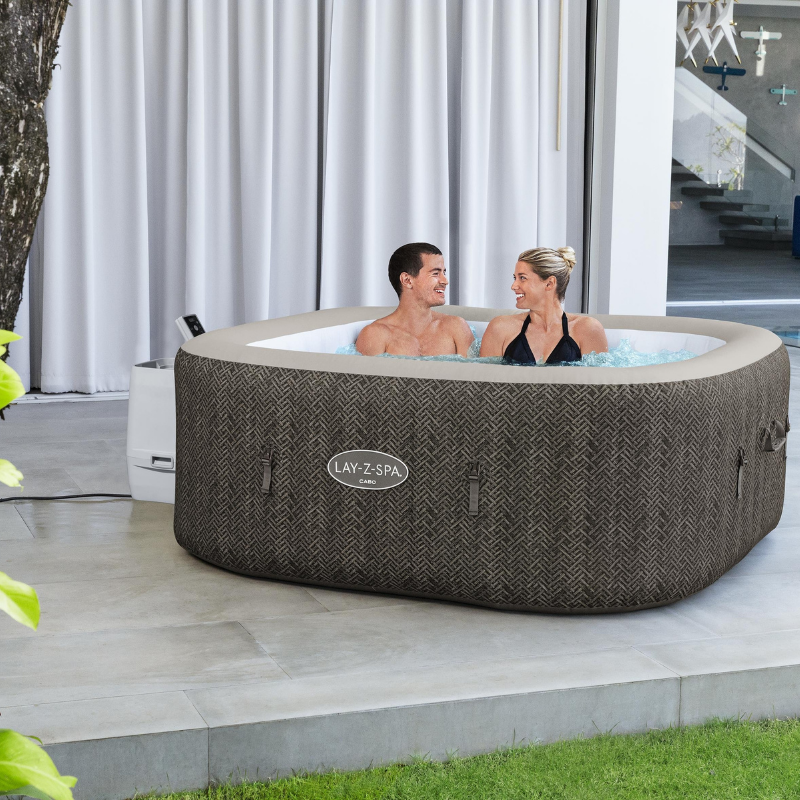 Spa gonflable carré Lay-Z-Spa Cabo Smart HydroJet EnergySense avec WiFi 4-6 personnes – Image 10