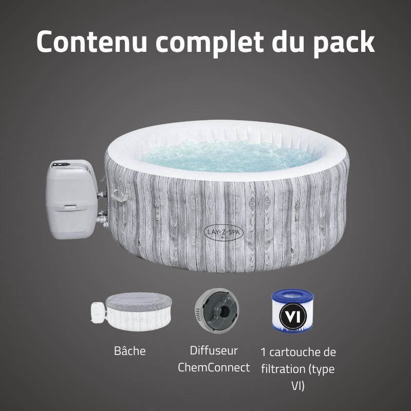 Spa gonflable rond Lay-Z-Spa Fiji AirJet 2-4 personnes – Image 6