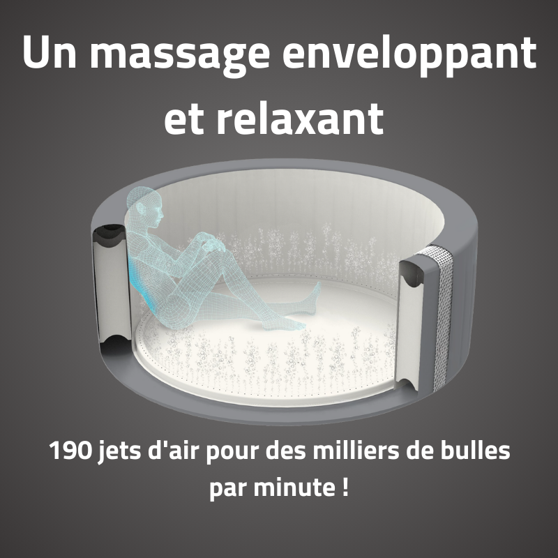 Spa gonflable rond Lay-Z-Spa Grenada Smart AirJet avec WiFi 6-8 personnes – Image 5