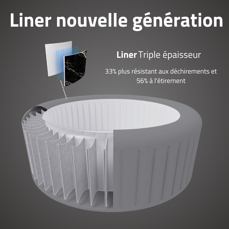 Spa gonflable carré Lay-Z-Spa Hollywood Luxe AirJet LED 4-6 personnes – Image 4