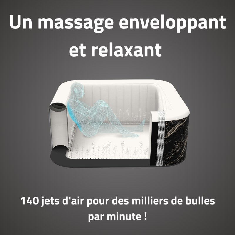 Spa gonflable carré Lay-Z-Spa Hollywood Luxe AirJet LED 4-6 personnes – Image 6