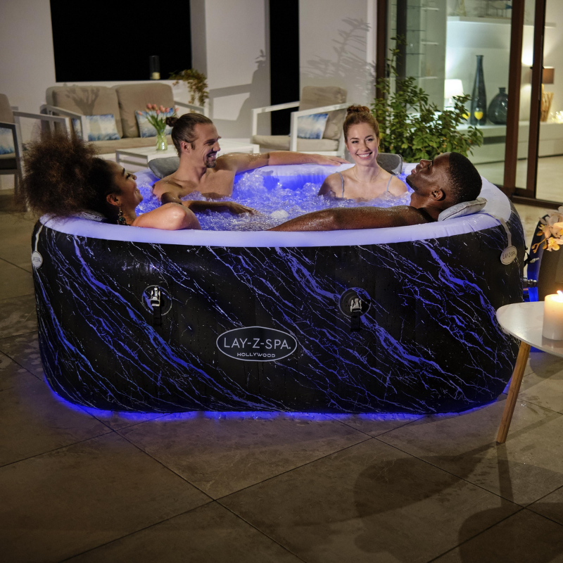 Spa gonflable carré Lay-Z-Spa Hollywood Luxe AirJet LED 4-6 personnes – Image 9