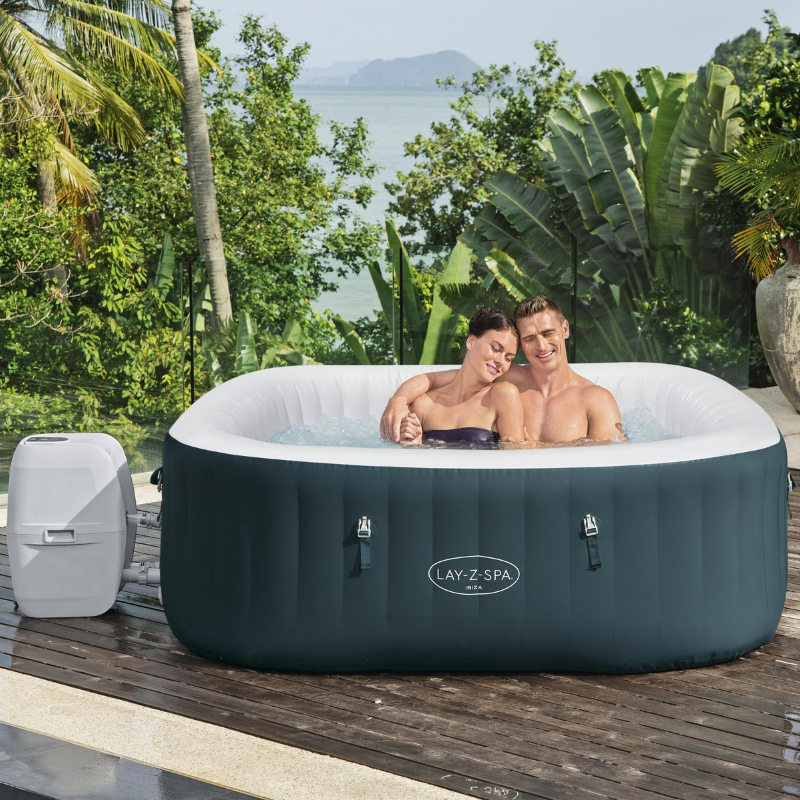 Spa gonflable carré Lay-Z-Spa Ibiza AirJet EnergySense 4-6 personnes – Image 2