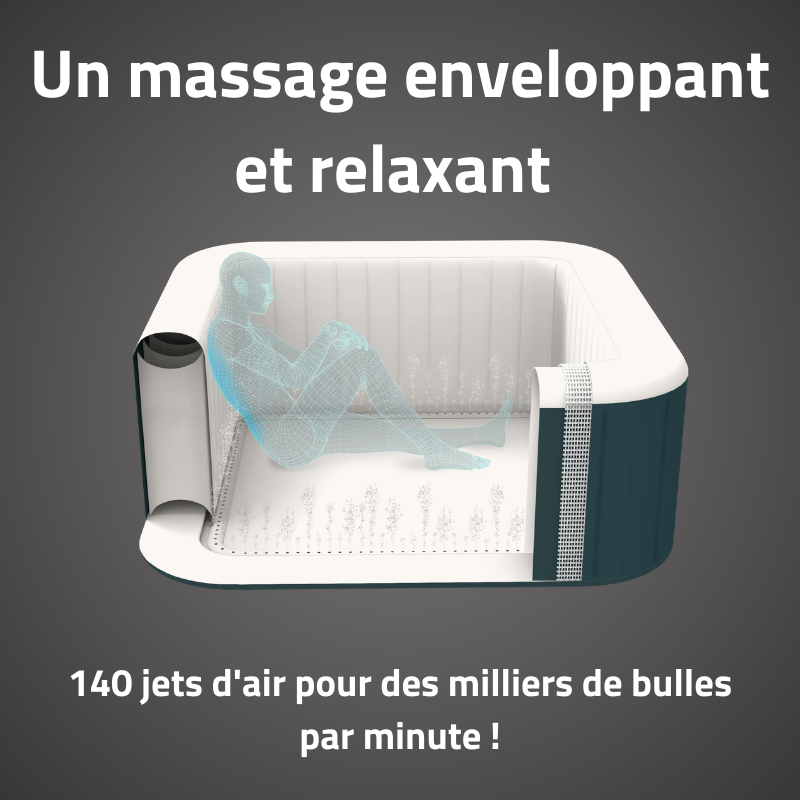 Spa gonflable carré Lay-Z-Spa Ibiza AirJet EnergySense 4-6 personnes – Image 7