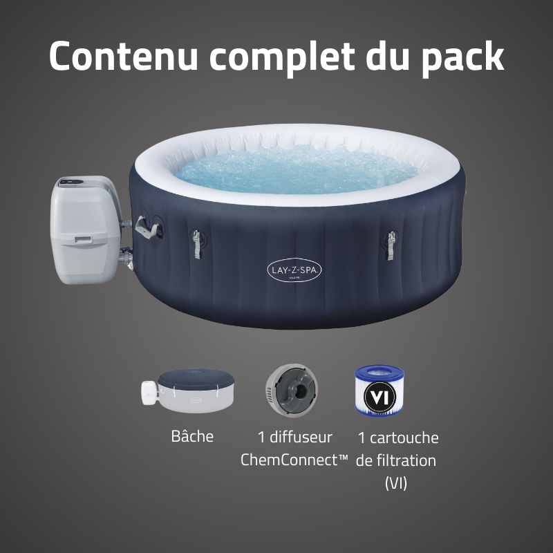 Spa gonflable rond Lay-Z-Spa Miami AirJet EnergySense 2-4 personnes – Image 8