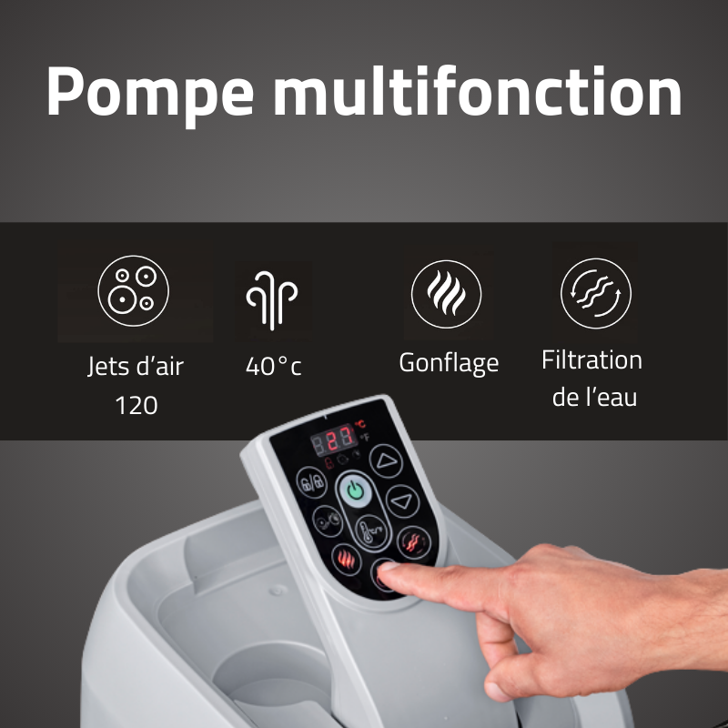 Spa gonflable rond Lay-Z-Spa Miami AirJet EnergySense 2-4 personnes – Image 9