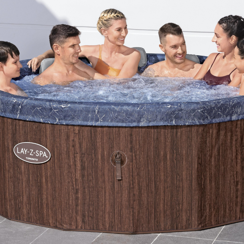 Spa semi rigide rond Lay-Z-Spa Toronto Smart AirJet Thermacore avec WiFi 5-7 personnes – Image 9