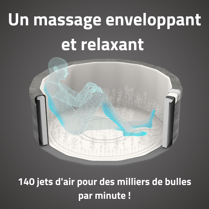 Spa semi rigide rond Lay-Z-Spa Carrara Smart AirJet Thermacore avec WiFi 4-6 personnes – Image 6