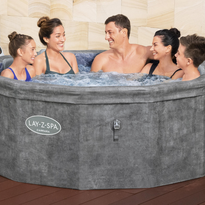 Spa semi rigide rond Lay-Z-Spa Carrara Smart AirJet Thermacore avec WiFi 4-6 personnes – Image 9
