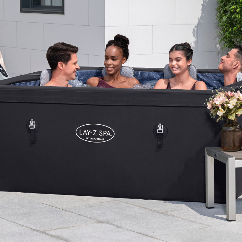 Spa semi rigide carré Lay-Z-Spa Stockholm Smart AirJet avec WiFi 4-6 personnes – Image 2
