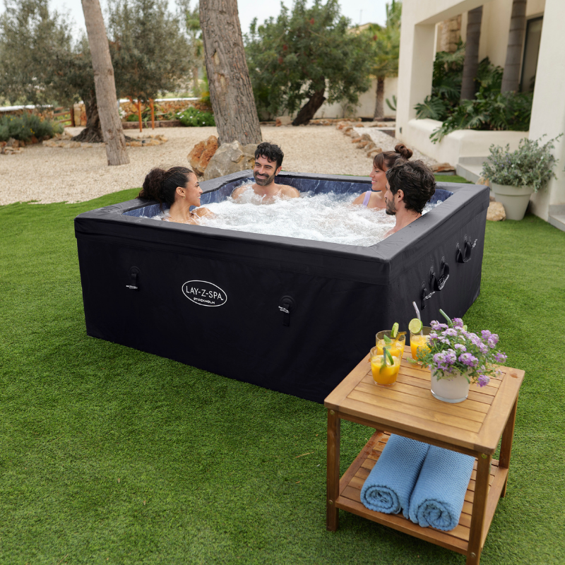 Spa semi rigide carré Lay-Z-Spa Stockholm Smart AirJet avec WiFi 4-6 personnes – Image 9